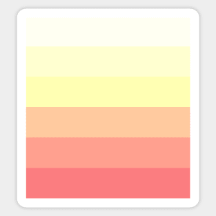 Stripes - Gradient - Dark to Light pink yellow sunrise Sticker